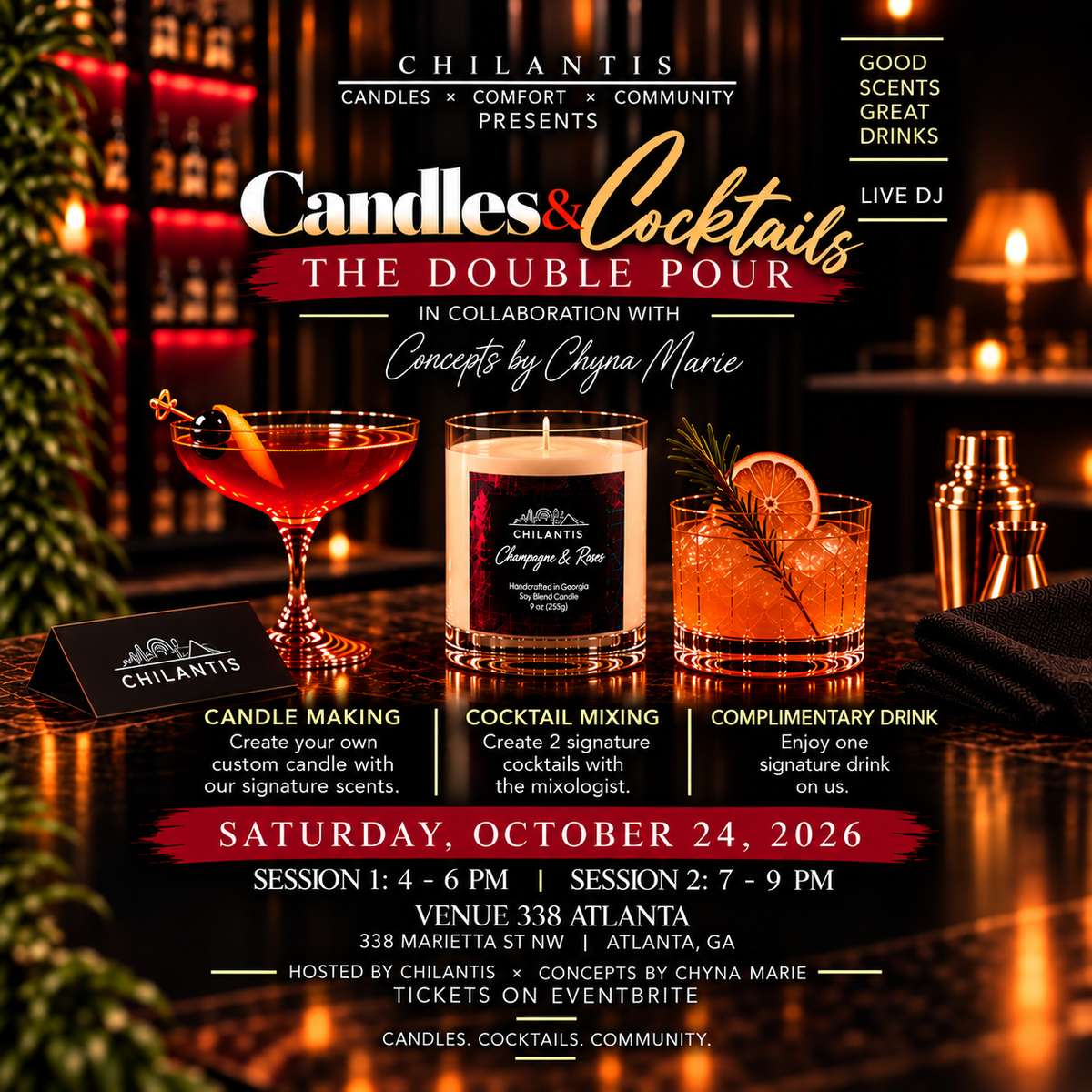Candles & Cocktails: The Double Pour